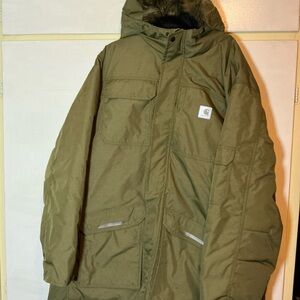 Carhartt Yukon Extreme Jacket Forest Green Hooded Parka Jacket 3M Winter